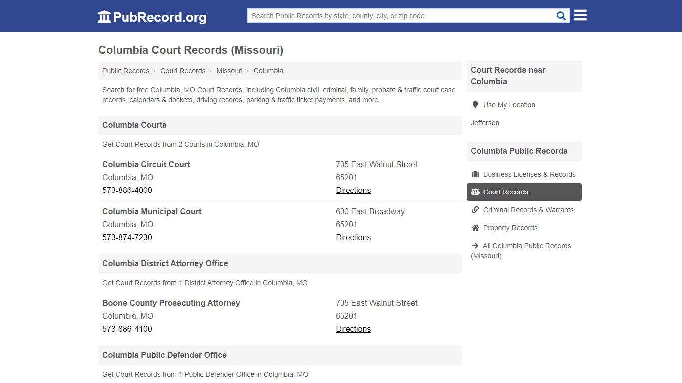 Free Columbia Court Records (Missouri Court Records)