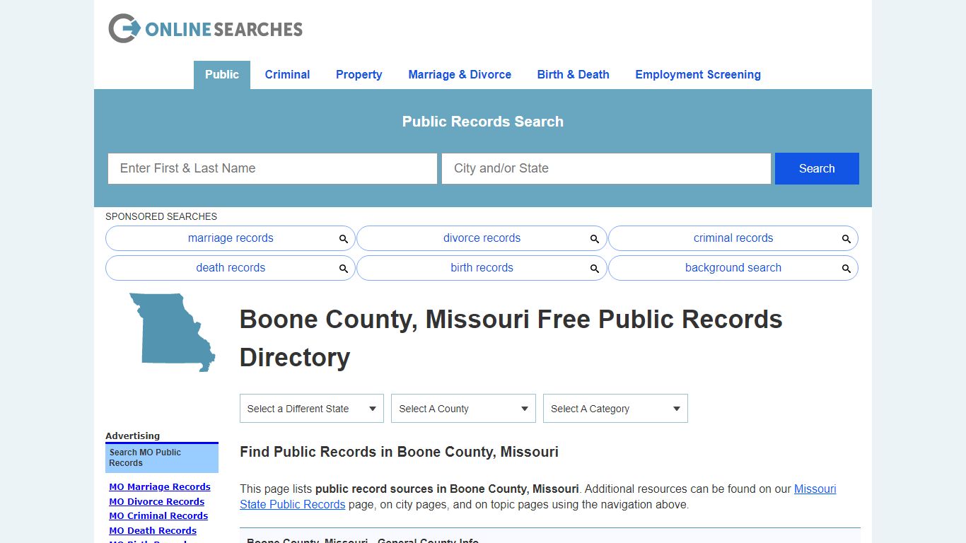 Boone County, Missouri Public Records Directory